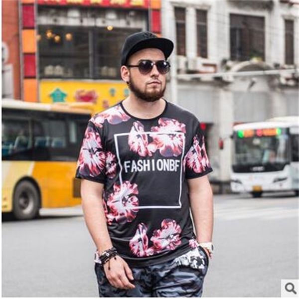 arrival summer huge size modal floral printed black chinese style oversize short sleeve t-shirt, White;black
arrival summer huge size modal floral printed black chinese style oversize short sleeve t-shirt, White;black