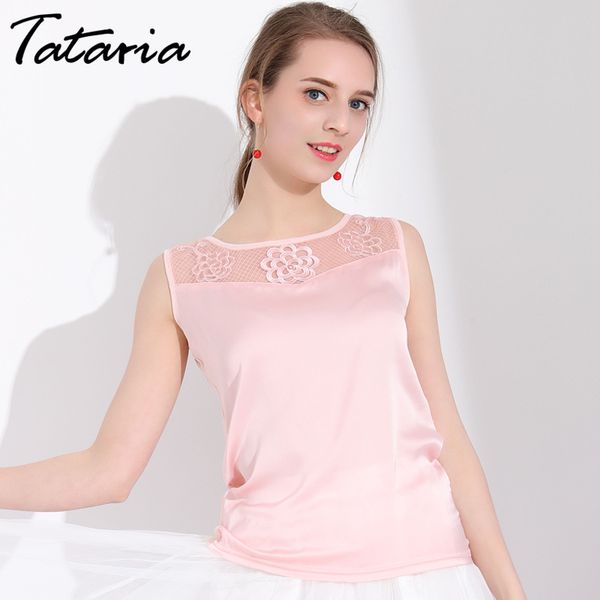 tataria sleeveless ladies and blouses satin lace blouse for women summer work wear clothing debardeur chemise femme 210514, White
tataria sleeveless ladies and blouses satin lace blouse for women summer work wear clothing debardeur chemise femme 210514, White