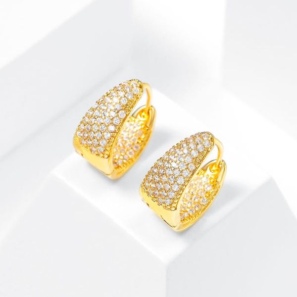stud fashion grace refinement gold color clear earrings for women paved micro cubic zircon ear hoop jewelry, Golden;silver
stud fashion grace refinement gold color clear earrings for women paved micro cubic zircon ear hoop jewelry, Golden;silver
