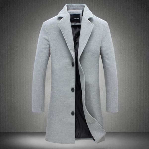 men's wool & blends autumn and winter mens solid color casual business woolen coats / high-end brand slim long coat male jacket, Black
men's wool & blends autumn and winter mens solid color casual business woolen coats / high-end brand slim long coat male jacket, Black