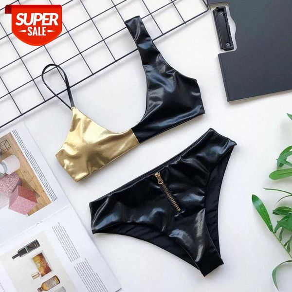 swimwear solid bikinis women swimming suits zipper beachwear swimsuits gold bikini set bathers bathing #ds9d, White;black
swimwear solid bikinis women swimming suits zipper beachwear swimsuits gold bikini set bathers bathing #ds9d, White;black