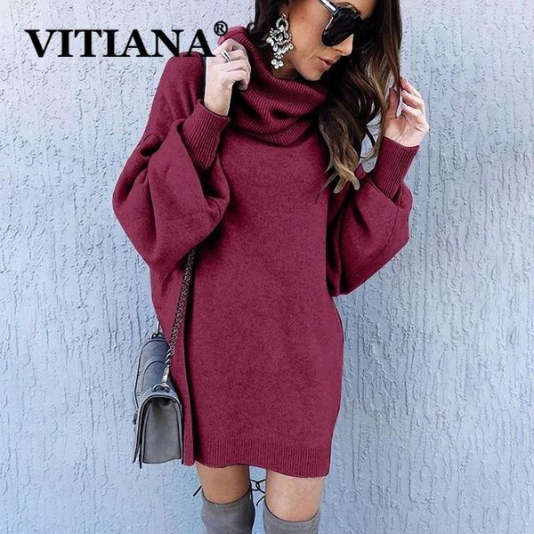 casual dresses vitiana pullover sweater dress women 2021 autumn female long sleeve turtleneck loose knitted sweaters clothes, Black;gray
casual dresses vitiana pullover sweater dress women 2021 autumn female long sleeve turtleneck loose knitted sweaters clothes, Black;gray