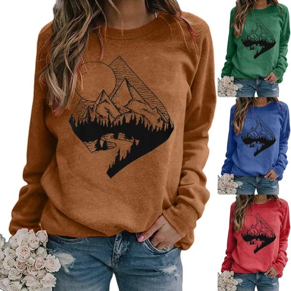 women's hoodies & sweatshirts autumn winter round neck women hoodie long sleeve landscape print loose female pullover, Black
women's hoodies & sweatshirts autumn winter round neck women hoodie long sleeve landscape print loose female pullover, Black