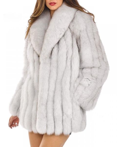 women's fur & faux coat long artifical coats overcoat women furs jacket fashion winter, Black
women's fur & faux coat long artifical coats overcoat women furs jacket fashion winter, Black