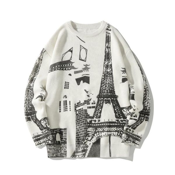 men's sweaters autumn winter men round neck hedging sweater coat male eiffel tower printing pullover loose large size 5xl, White;black
men's sweaters autumn winter men round neck hedging sweater coat male eiffel tower printing pullover loose large size 5xl, White;black