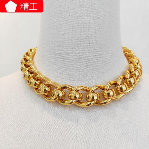 chokers creative style brass metal thick chain necklace european and american personalized ins hip hop high profile retro, Golden;silver
chokers creative style brass metal thick chain necklace european and american personalized ins hip hop high profile retro, Golden;silver