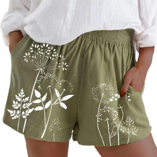 women's shorts casual cotton dandelion print linen ladies mid waist short 2021 fashion summer woman streetwear pants, White;black
women's shorts casual cotton dandelion print linen ladies mid waist short 2021 fashion summer woman streetwear pants, White;black
