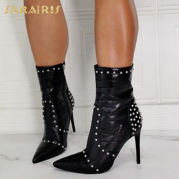 boots sarairis 2021 arrivals thin high heels party women shoes pointed toe rivet punk style trendy ins cool ladies, Black
boots sarairis 2021 arrivals thin high heels party women shoes pointed toe rivet punk style trendy ins cool ladies, Black