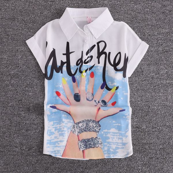 women's blouses & shirts fashion summer new floral short sleeve vintage blouse turn down collar shirt blusas feminino ladies women, White
women's blouses & shirts fashion summer new floral short sleeve vintage blouse turn down collar shirt blusas feminino ladies women, White