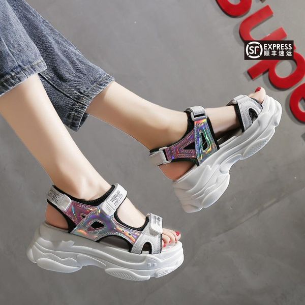 dress shoes sandals female trend style 2021 summer super fire european station platform high heel leather sports, Black
dress shoes sandals female trend style 2021 summer super fire european station platform high heel leather sports, Black