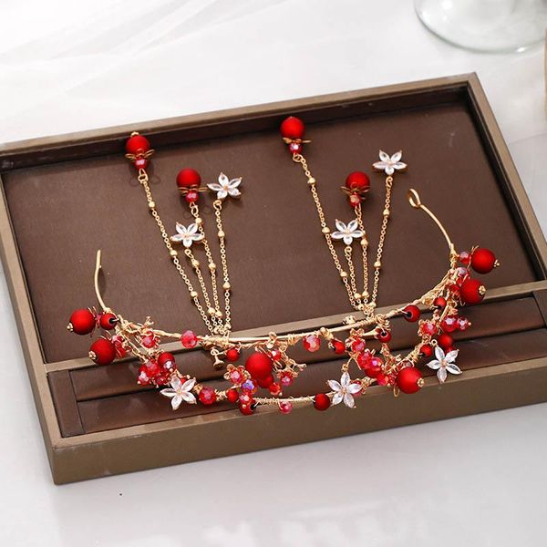 earrings & necklace red pearls crystal flower headbands for women bride noiva wedding tiaras crowns jewelry sets hair ornaments 2021, Silver
earrings & necklace red pearls crystal flower headbands for women bride noiva wedding tiaras crowns jewelry sets hair ornaments 2021, Silver