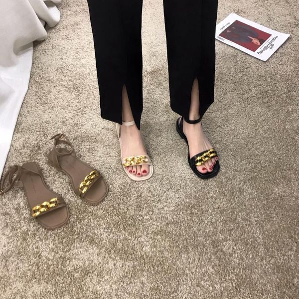 sandals 2021 summer black soft end niche wanwan lei style roman shoes