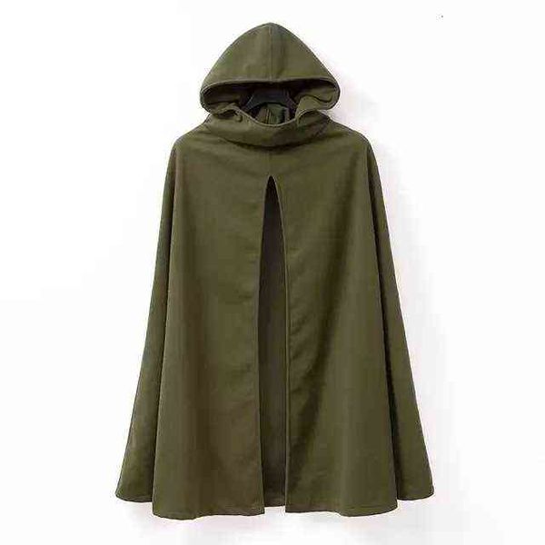 wind autumn fashion long sleeve pullover solid wool hooded cloak coat versatile women's top, Black
wind autumn fashion long sleeve pullover solid wool hooded cloak coat versatile women's top, Black
