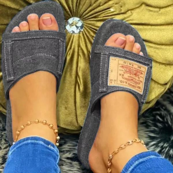 slippers 2021 women's summer classic denim flat-bottomed comfortable and wear-resistant fashion casual sandals, Black
slippers 2021 women's summer classic denim flat-bottomed comfortable and wear-resistant fashion casual sandals, Black
