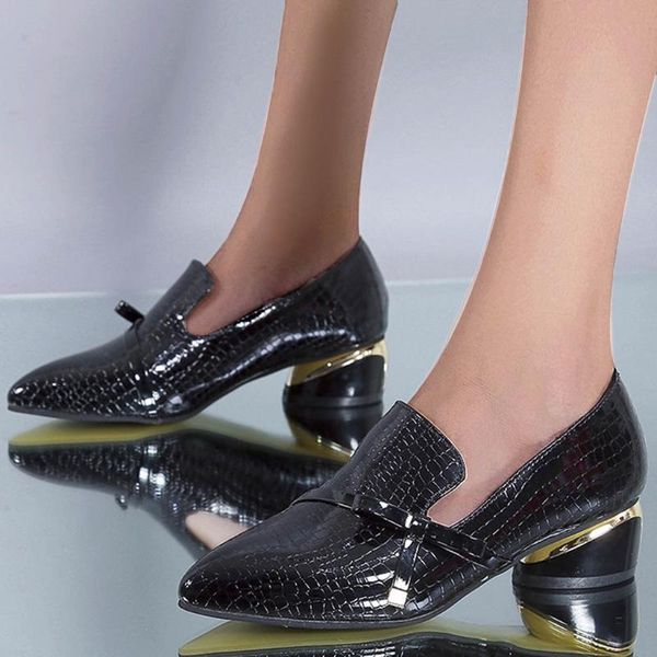 dress shoes women's woman sandals singles bow pointed head with loafer thick heel casual sapato feminino, Black
dress shoes women's woman sandals singles bow pointed head with loafer thick heel casual sapato feminino, Black