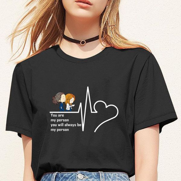 women's t-shirt women greys anatomy youre my person summer vintage short sleeve tshirt graphic tees tumblr, White
women's t-shirt women greys anatomy youre my person summer vintage short sleeve tshirt graphic tees tumblr, White