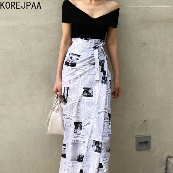 korejpaa women sets summer korean chic ladies temperament v-neck cross t-shirt high-waist lace-up bow spaper print skirt 210526, White
korejpaa women sets summer korean chic ladies temperament v-neck cross t-shirt high-waist lace-up bow spaper print skirt 210526, White