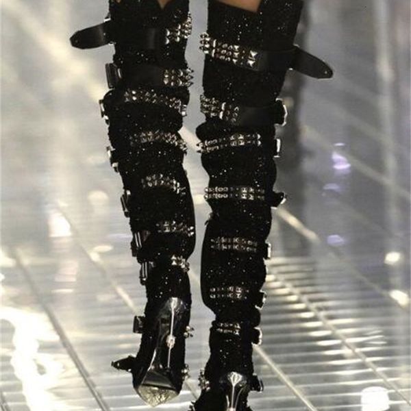 boots black female pulls buckle strass rivets over her knee woman bling toe boots pointed iron spike heels long 0kmf
boots black female pulls buckle strass rivets over her knee woman bling toe boots pointed iron spike heels long 0kmf