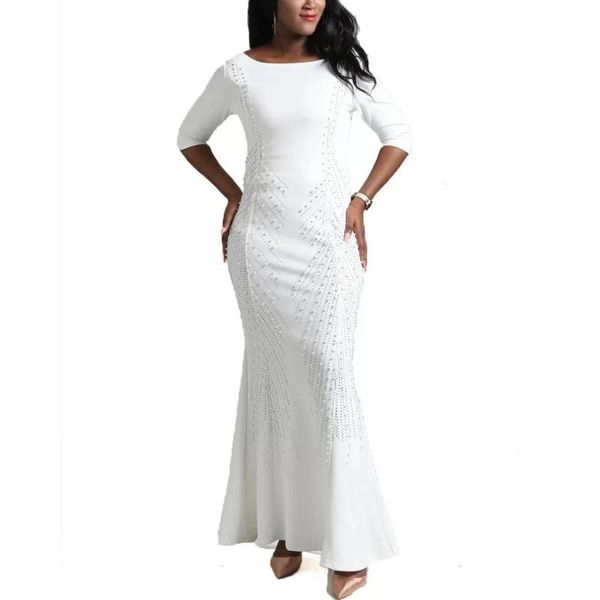 casual dresses plus size dress full beading bodycon high waist mermaid half sleeve ankle length elegant evening night party vestidos mujer, Black;gray
casual dresses plus size dress full beading bodycon high waist mermaid half sleeve ankle length elegant evening night party vestidos mujer, Black;gray