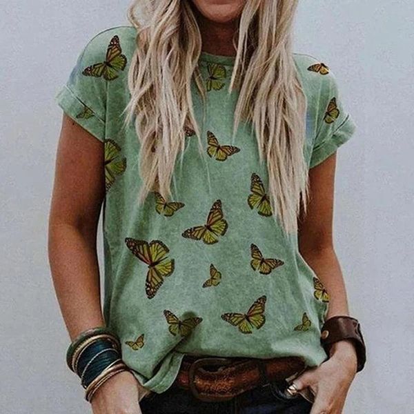 women's t-shirt female t-shirts short-sleeved summer clothing o neck harajuku casual loose butterfly print t shirt 2021 mujer camisetas, White
women's t-shirt female t-shirts short-sleeved summer clothing o neck harajuku casual loose butterfly print t shirt 2021 mujer camisetas, White