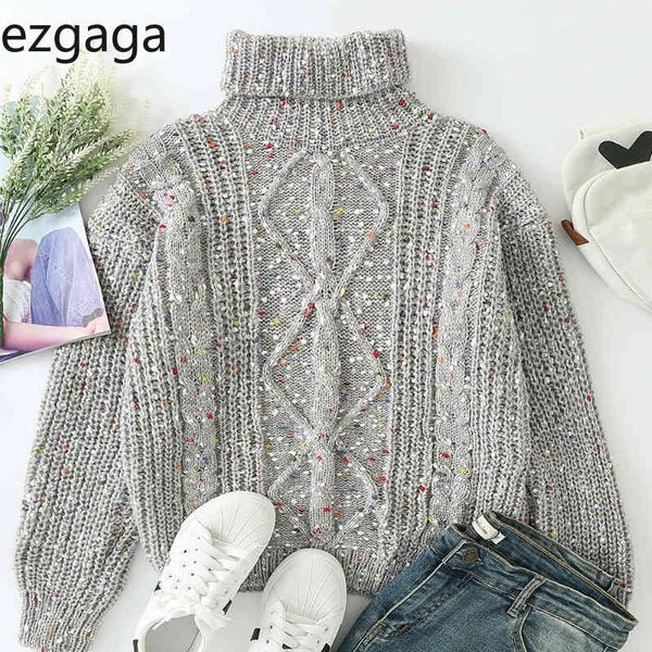 ezgaga christmas sweater women autumn turtleneck long sleeve pullover colorful knitted sweaters loose winter clothes warm casual 210430, White;black
ezgaga christmas sweater women autumn turtleneck long sleeve pullover colorful knitted sweaters loose winter clothes warm casual 210430, White;black