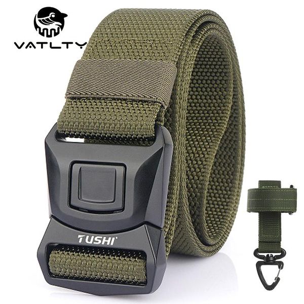 tactical belt for men 4.3cm soft real nylon military equipment rust-proof metal buckle outdoor work sports waist support, Black;gray
tactical belt for men 4.3cm soft real nylon military equipment rust-proof metal buckle outdoor work sports waist support, Black;gray