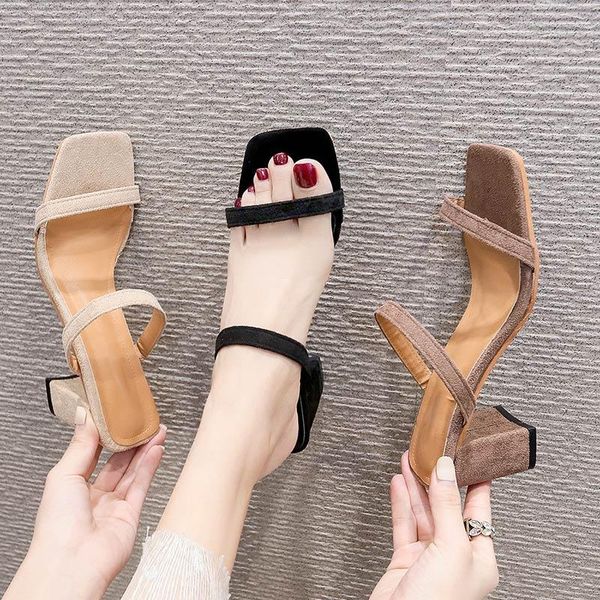 women square toe high heels slippers summer sandals fashion ladies shoes outside outdoor female slides elegant slipper 2021, Black
women square toe high heels slippers summer sandals fashion ladies shoes outside outdoor female slides elegant slipper 2021, Black