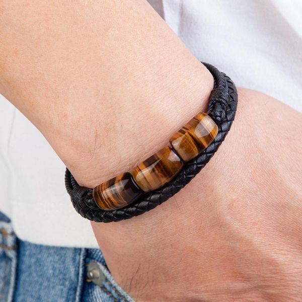 100%natural tiger eye stone chakra jewelry charm stainless steel men's genuine leather braclets natural bracelet wholesale beaded, stra, Black
100%natural tiger eye stone chakra jewelry charm stainless steel men's genuine leather braclets natural bracelet wholesale beaded, stra, Black