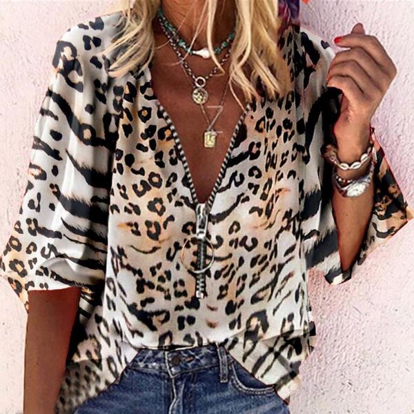 women's blouses & shirts womens and zipper leopard printed loose pullover tunic shirt blusas mujer de moda 2021 harajuku elegant tee, White
women's blouses & shirts womens and zipper leopard printed loose pullover tunic shirt blusas mujer de moda 2021 harajuku elegant tee, White