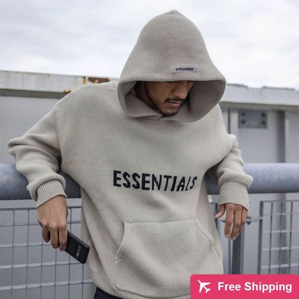 essentials knitted pullover kanye west hooded men's and women's sweater trend streetwear oversized casual hoodies, White;black
essentials knitted pullover kanye west hooded men's and women's sweater trend streetwear oversized casual hoodies, White;black