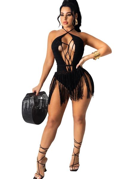 women's swimwear women summer fashion bikini cover up halter neck sleeveless backless hollow out beach high waist tassel, White;black
women's swimwear women summer fashion bikini cover up halter neck sleeveless backless hollow out beach high waist tassel, White;black