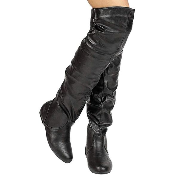 boots autumn and winter women's over the knee high-stretched elastic thick with pointed heeled wild boots#n3, Black
boots autumn and winter women's over the knee high-stretched elastic thick with pointed heeled wild boots#n3, Black