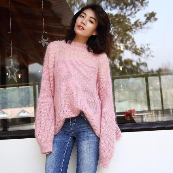 and 2021 autumn pink lantern cuff head gradient loose sweater turtleneck winter dresses women women's sweaters, White;black
and 2021 autumn pink lantern cuff head gradient loose sweater turtleneck winter dresses women women's sweaters, White;black