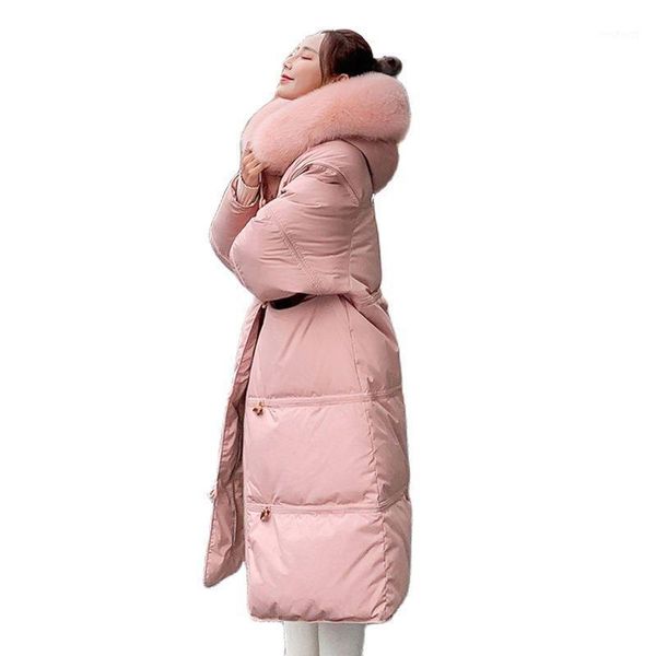 women's down & parkas 2021 winter women natural fur collar hooded long horn button 90% white duck coat warm snow outwear, Black
women's down & parkas 2021 winter women natural fur collar hooded long horn button 90% white duck coat warm snow outwear, Black