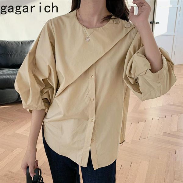 gagarich blouse elegant women chic autumn simple o neck single breasted irregular design loose bubble sleeve shirt ladies women's blous, White
gagarich blouse elegant women chic autumn simple o neck single breasted irregular design loose bubble sleeve shirt ladies women's blous, White