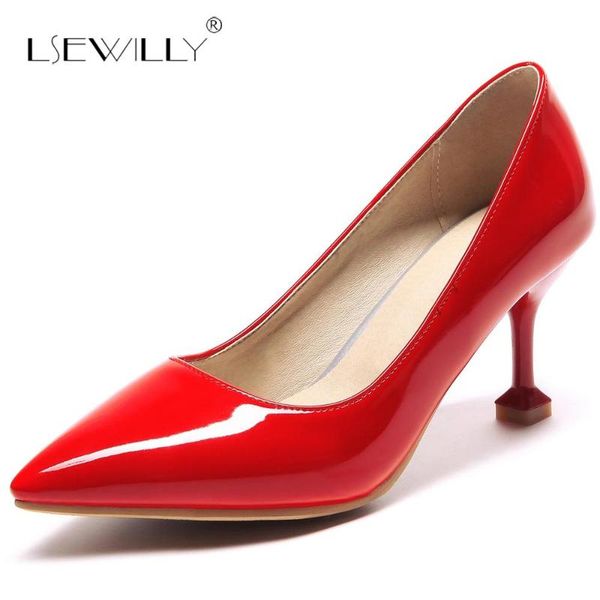 lsewilly autumn fashion solid patent leather shallow women pumps pointed toe high heels shoes woman size 33-48 s422 dress, Black
lsewilly autumn fashion solid patent leather shallow women pumps pointed toe high heels shoes woman size 33-48 s422 dress, Black