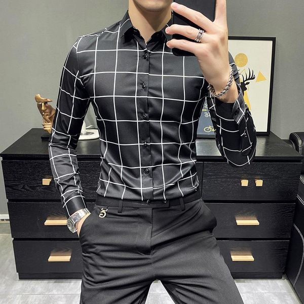 men's casual shirts men shirt short sleeve plaid solid dress business office social slim fit man, White;black
men's casual shirts men shirt short sleeve plaid solid dress business office social slim fit man, White;black