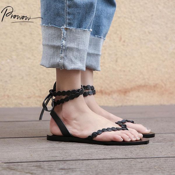 prowow fashion style women summer gladiator sandals ladies black ankle lace up casual comfortable flat shoes woman
prowow fashion style women summer gladiator sandals ladies black ankle lace up casual comfortable flat shoes woman