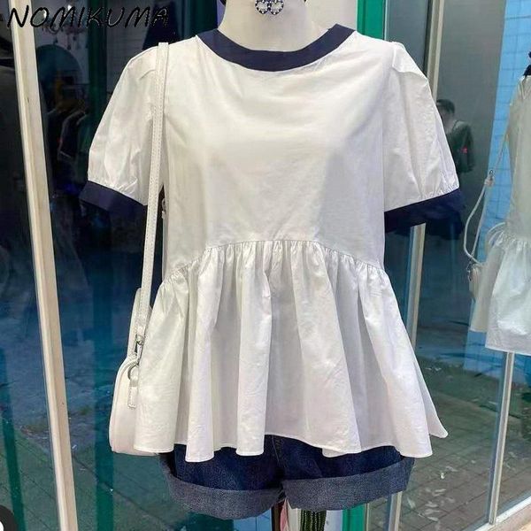 women's blouses & shirts nomikuma chic hit color o-neck puff sleeve blouse korean sweet ruffle doll shirt 2021 fashion women blusones d, White
women's blouses & shirts nomikuma chic hit color o-neck puff sleeve blouse korean sweet ruffle doll shirt 2021 fashion women blusones d, White