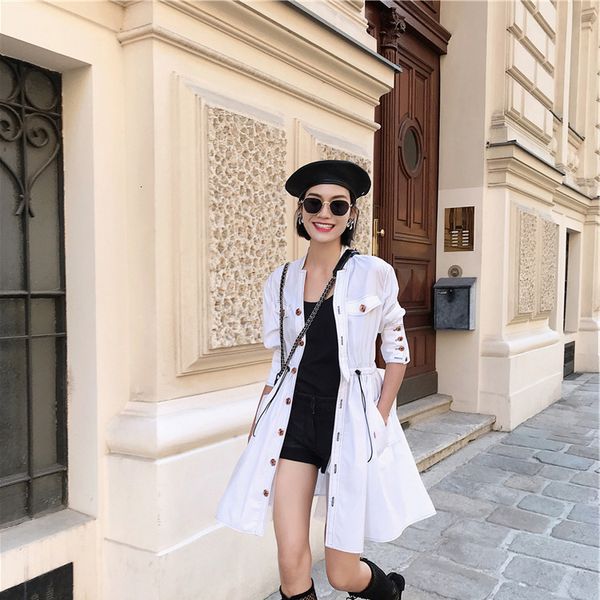 women trench coats white shirt autumn v neck three quarter single breasted drawstring tunic dress lady open stitch holiday outfit, Tan;black
women trench coats white shirt autumn v neck three quarter single breasted drawstring tunic dress lady open stitch holiday outfit, Tan;black