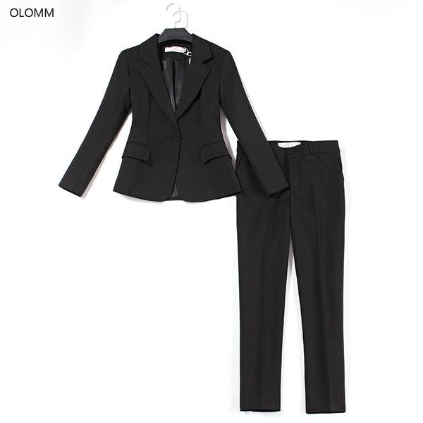 women's suits & blazers business suit black one button blazer slim pants set 2021 autumn two-piece lady office, White;black
women's suits & blazers business suit black one button blazer slim pants set 2021 autumn two-piece lady office, White;black