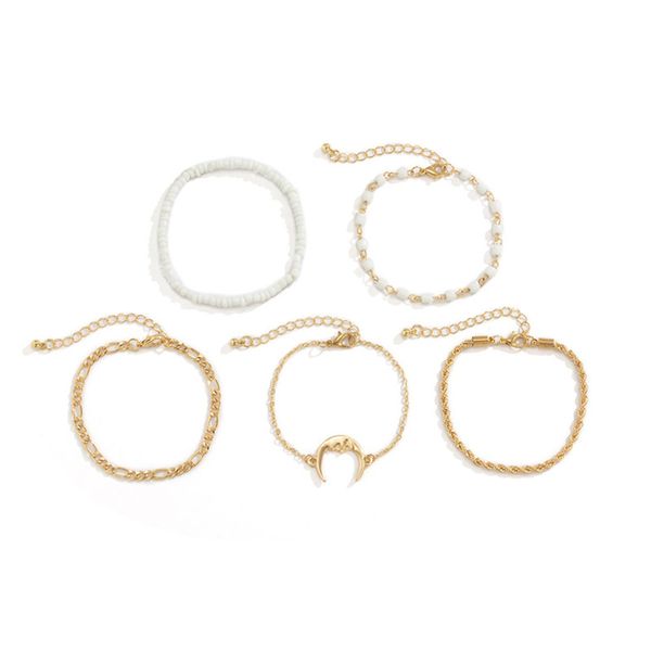 yamog moon face shape twist chain bracelets european women white rice beaded link hand ornaments accessories for beach vacation souvenir gif, Golden;silver
yamog moon face shape twist chain bracelets european women white rice beaded link hand ornaments accessories for beach vacation souvenir gif, Golden;silver