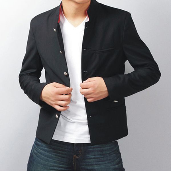 blooded college trend men's jacket coat collar casual korean golo same class uniform school, Black;brown
blooded college trend men's jacket coat collar casual korean golo same class uniform school, Black;brown