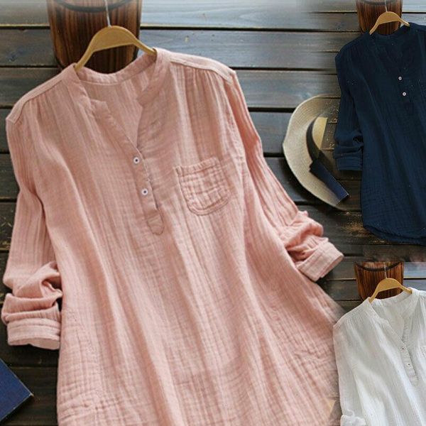 women blouses plus size blouse summer solid v neck loose baggy tunic womens button long sleeve blusas mujer, White
women blouses plus size blouse summer solid v neck loose baggy tunic womens button long sleeve blusas mujer, White
