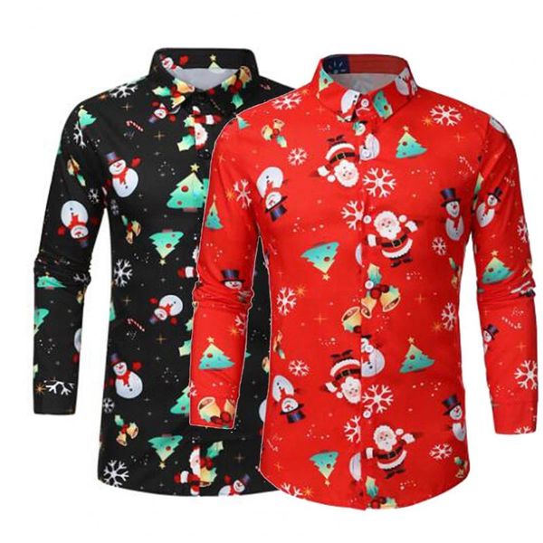 men's casual shirts autumn shirt buttons closure party soft texture skin-friendly trendy bell snowman print xmas, White;black
men's casual shirts autumn shirt buttons closure party soft texture skin-friendly trendy bell snowman print xmas, White;black