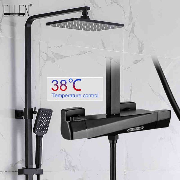 bathroom shower sets black thermostatic faucets water mixer waterfall faucet rainfall systems thermostat tap el9403 s40o
bathroom shower sets black thermostatic faucets water mixer waterfall faucet rainfall systems thermostat tap el9403 s40o