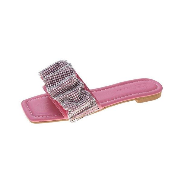 slippers summer women's casual fashion pleated vamp rhinestone decoration trend all-match outdoor, Black
slippers summer women's casual fashion pleated vamp rhinestone decoration trend all-match outdoor, Black