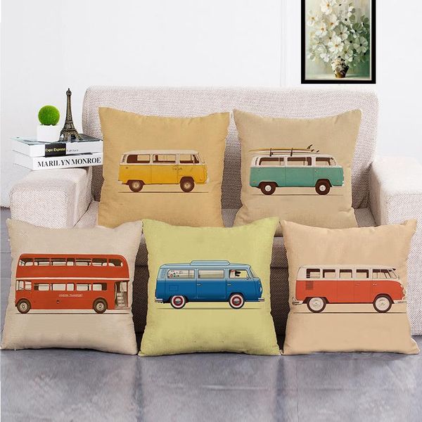 cushion/decorative pillow hand-painted bus pattern pillowcases home decoration sofa car cushions can be removed and washed 45 x 45cm
cushion/decorative pillow hand-painted bus pattern pillowcases home decoration sofa car cushions can be removed and washed 45 x 45cm