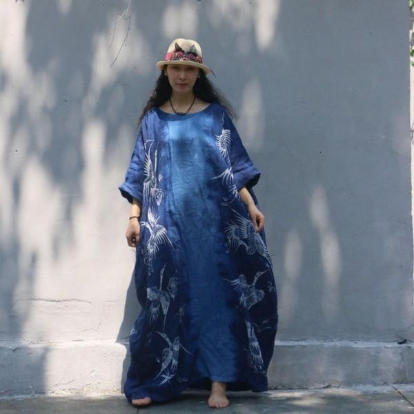 women loose maxi long dress handmade plants dyeing cotton linen priest frock robe retro printed floor length dresses casual, Black;gray
women loose maxi long dress handmade plants dyeing cotton linen priest frock robe retro printed floor length dresses casual, Black;gray