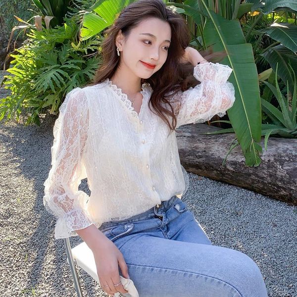 women's blouses & shirts 2021 spring and autumn high-quality clothing for women, White